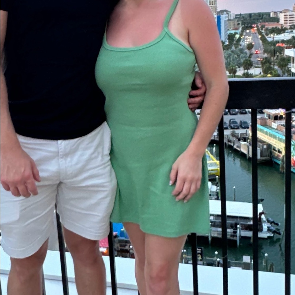 Zara Sage Green Ribbed Top